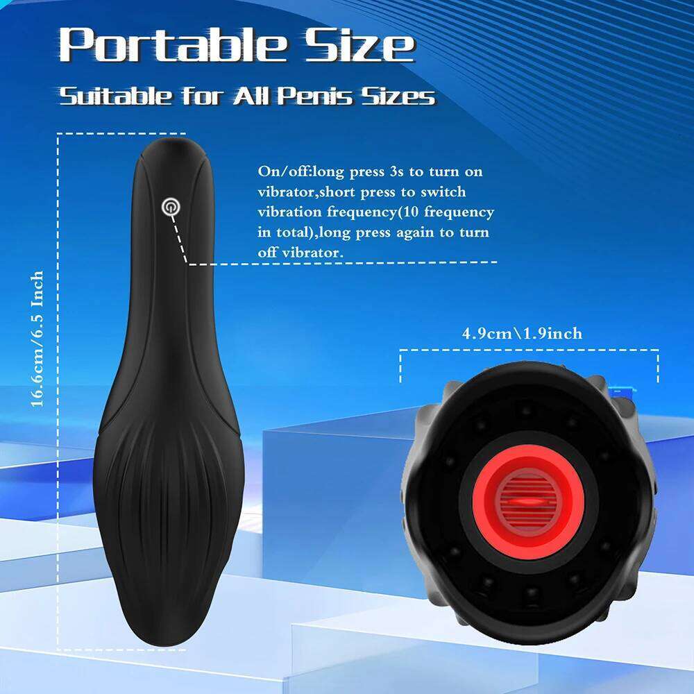 Male Masturbator Automatic Licking Masturbators Cup Pussy Vaginas For Men Stroker Vacuum Pump Penis Glans Massager Sex Toys W260305