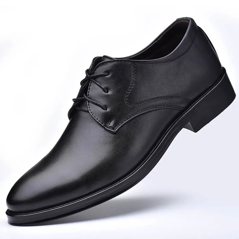 Men Formal Leather Shoes Black Pointed Toe Men Loafers Party Office Business Casual Shoes for Men Oxford Shoes Mens Dress Shoe 260305