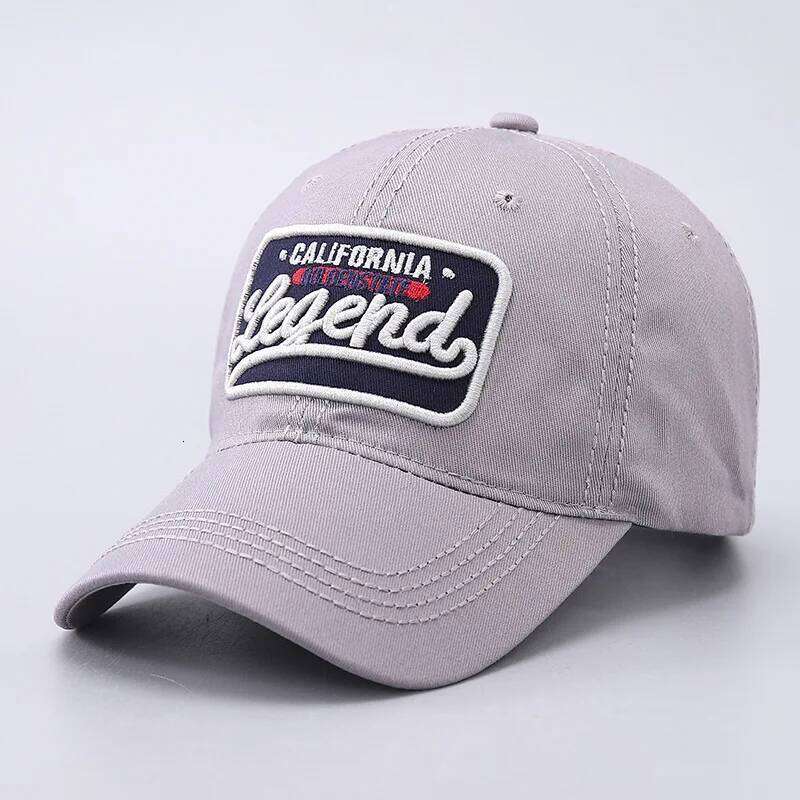 3D letter embroidered baseball cap, all cotton LEGEND washed curved brim hat, suitable for outdoor sports and sun protection Y260304
