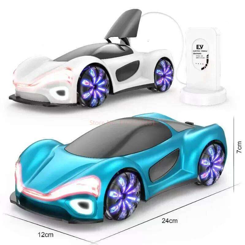 Remote Control Gesture Sensing Spray Fog New Energy Concept Rc Car Drift With Music Charging Station LED Light Kids Toy C260305