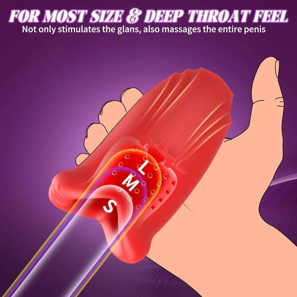 Male Masturbator Deep Throat Blowjob Vibrating Oral Pussy Vagina Penis Vibrator Stimulation Adult Sex Toys Masturbators for Men W260305