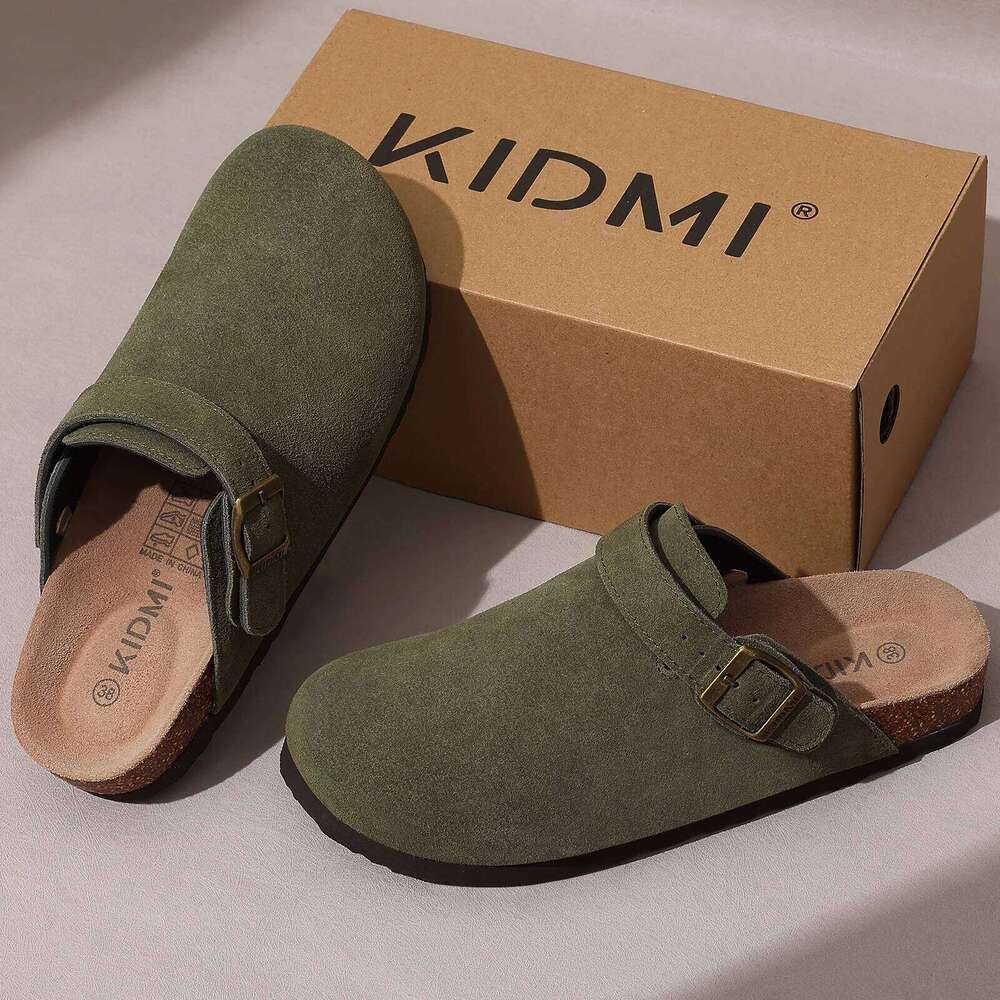 Litfun Women's Foorbed With Arch Support Fashion Adjustable Strap Mules Unisex House Cork Slippers New Clogs Sandals