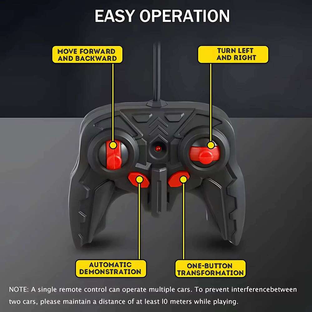 Remote Control Transformable Robot 2 in 1, Automatic Racing Toy, Mini RC Car Model, STEM Educational Gift for Boys Kids C260305