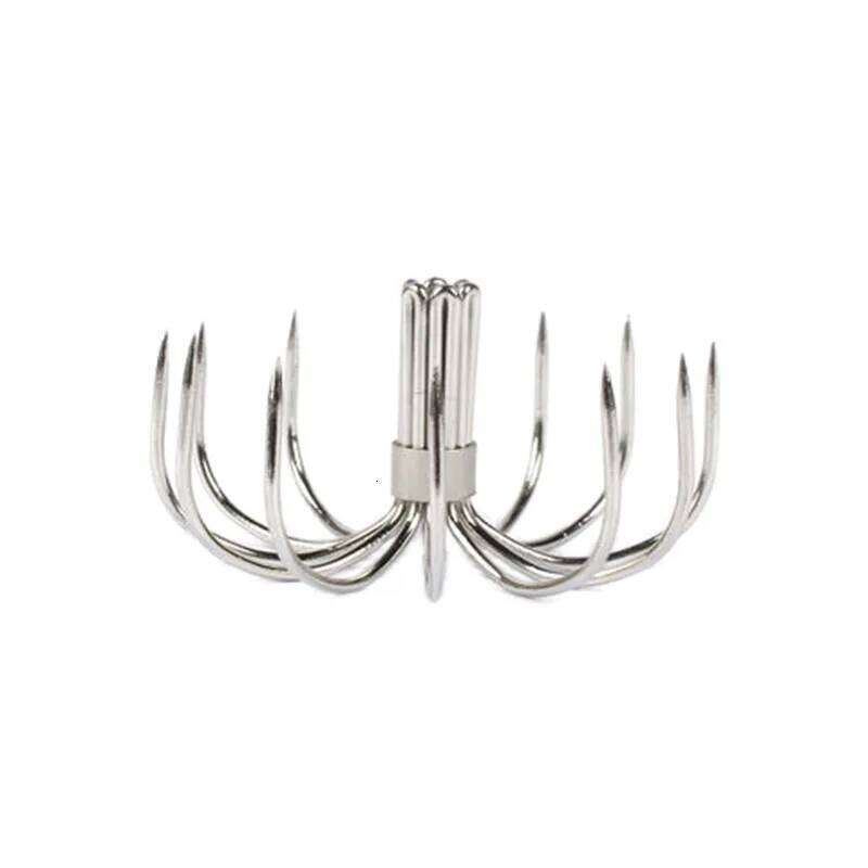 5 Pcs 2.8/3.5/4/4.5CM Stainless Steel Squid Sea Fish Fishing Cuttlefish For Seawater Octopus Hook S260305