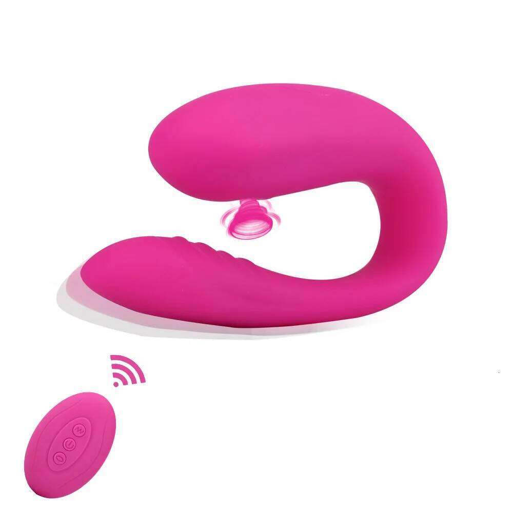10 Speed Vibrator Dildo Clitoris Sucker Vaginal Vibrators Women Remote Control G Spot Dual Stimulator Sex Toy For Couple W260305