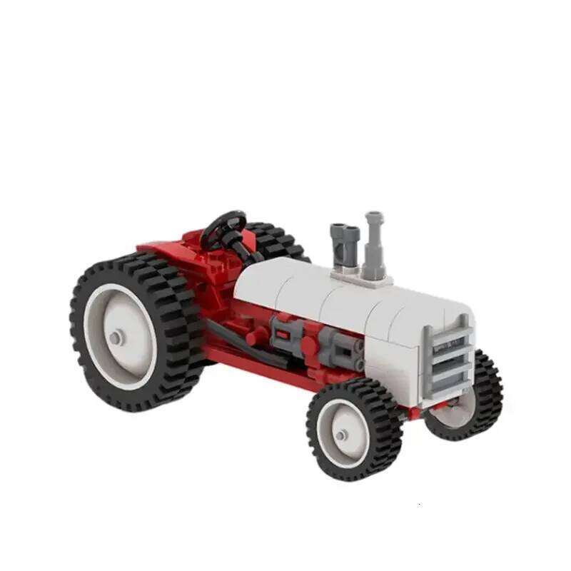 MOC Small Vintage Tractor Speed Super Cars Building Blocks Bricks Racer Vehicle Education Toys For Childrens Kid Gifts Z260305