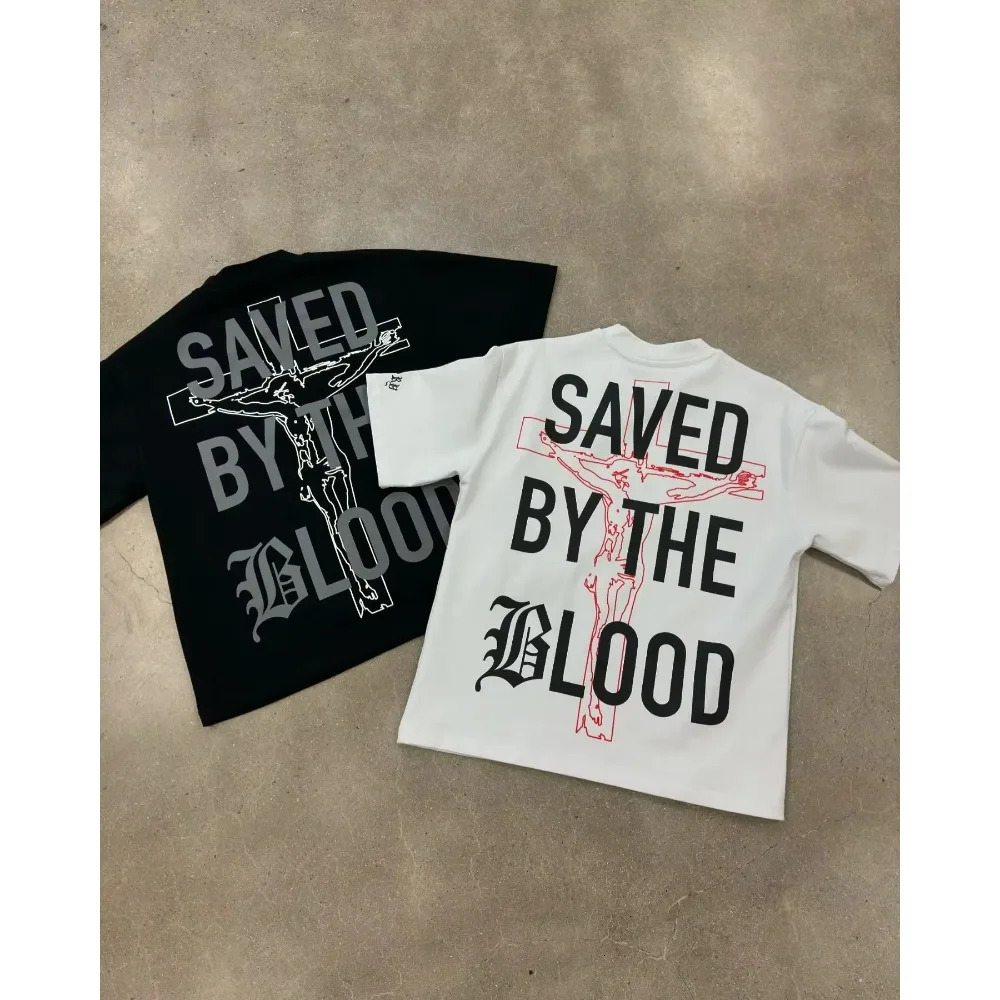Oversized T Shirt Letter Print Y2k Top Harajuku Casual Men and Women Short Sleeved Graphic T Shirts Cotton Versatile Streetwear 260304