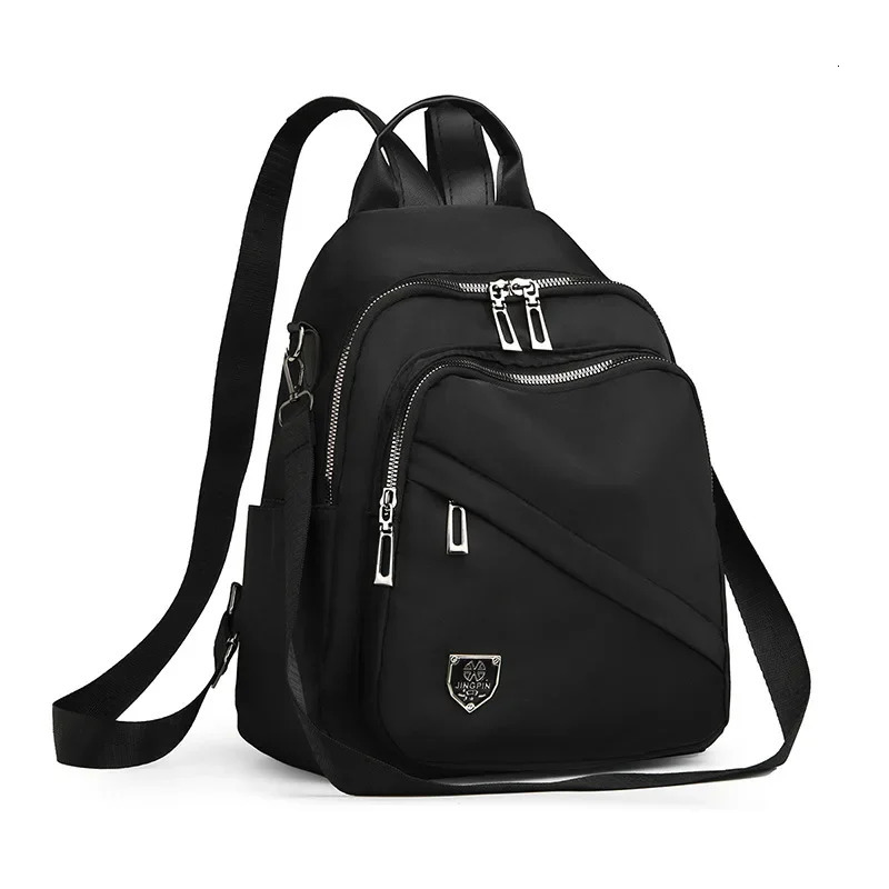 Women Casual Backpack Large Capacity Black Daypack Trendy Shoulder Bag for Girls and Ladies260228