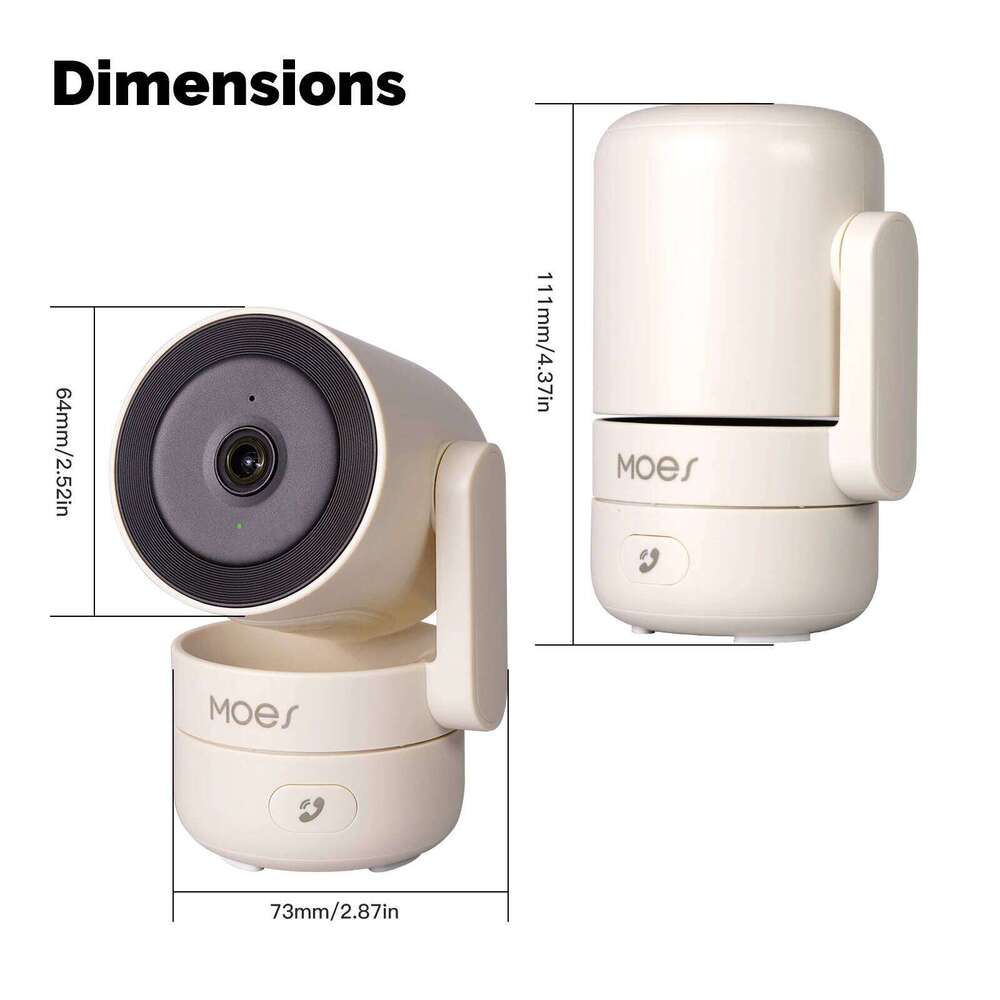 MOESTuya WiFi Indoor Pan/Tilt Smart Security Camera 4MP HD Infrared Night Vision Motion Sound Detection Monitor Panoramic Patrol 26W0306