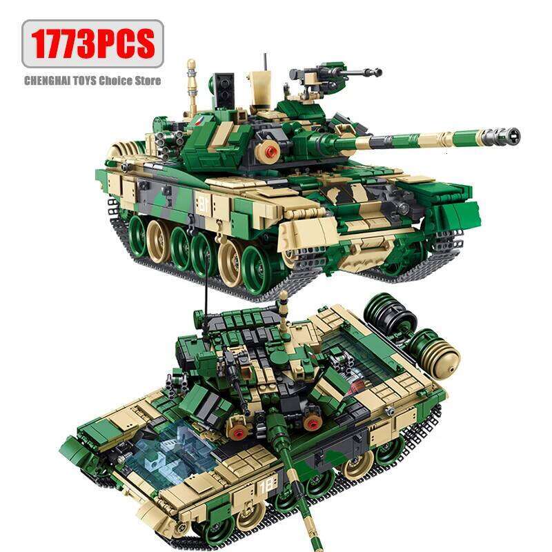 WW2 Military Leopard 2A4 Battle Tank Series Building Blocks Brick Model MOC Army Weapon Boy Set Kid Toy Childrens Christmas Gift Z260306