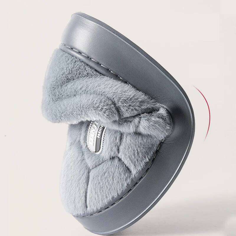 Men's Winter Cotton Women Fur Fluffy House Slippers Comfy Soft Indoor Plush Shoes Couple Warm Bedroom Fuzzy Slides