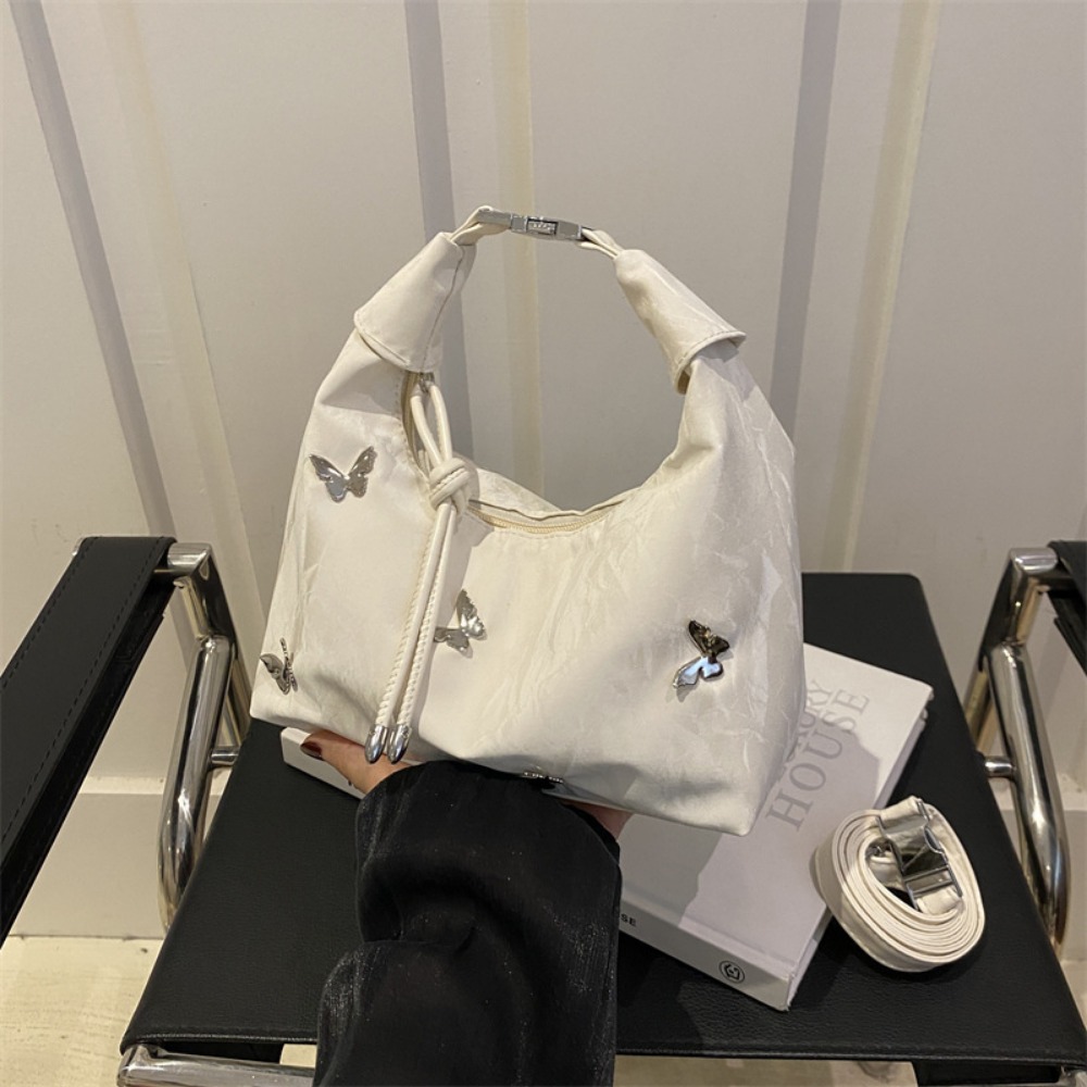 Women's Butterfly Embellished Shoulder Bag Aesthetic Crossbody Purse, Trendy Summer Office Handbag for Work, Cute Going Out Gift for Her