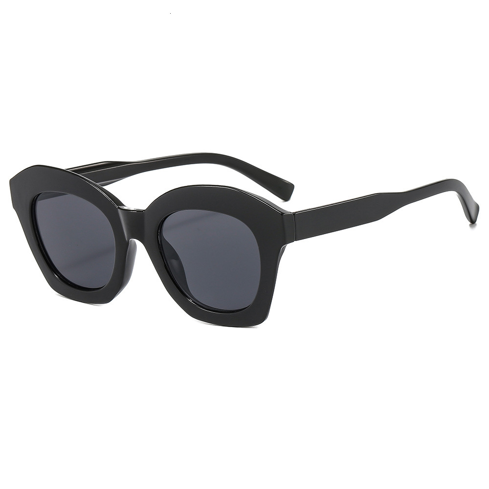 Free Shipping's new cat-eye trendy European and American fashion sunglasses, personalized internet celebrity style PC sunglasses