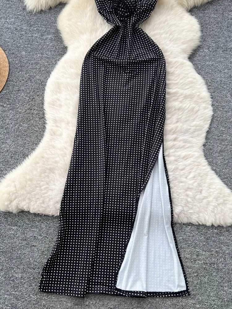 YuooMuoo Chic Fashion Sexy Wrap Hips Split Knitted Autumn Dress Women Slim Elastic Bodycon Long Dress Streetwear Outfits Vestido X260306