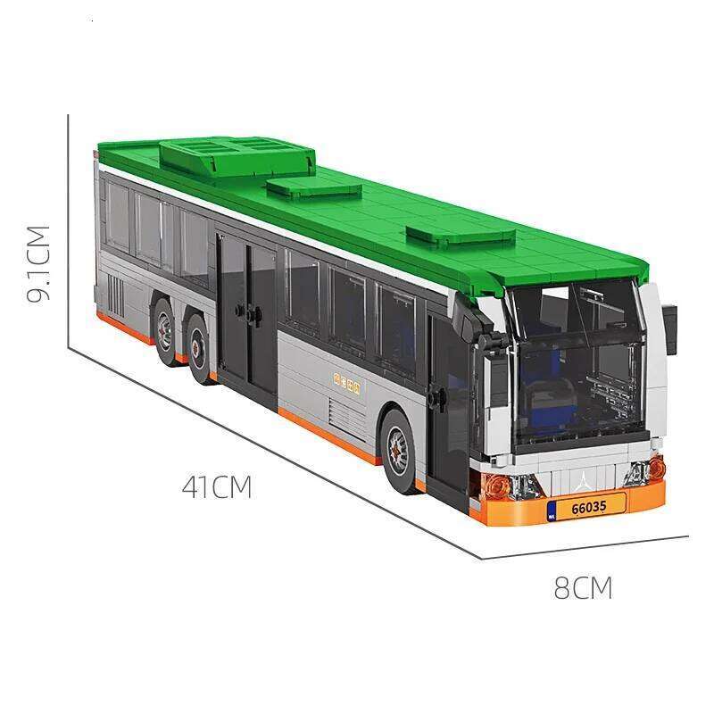 712PCS City Extended Building Blocks Transport Travel Bus Model Bricks Desktop Decoration Diy Toys For Kids Holiday Gifts Z260305