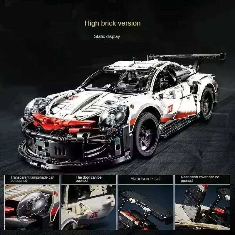 High-Tech Building Blocks Large-Scale Sports Model Desktop Decoration ABS Racing Car DIY Stress-Relief Toys Z260306