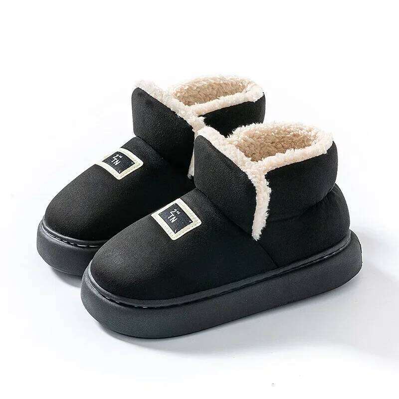 Fashion Winter Women 2025 New Men Cotton Outdoor Snow Boots for Female Soft Sole House Non-Slips Shoes