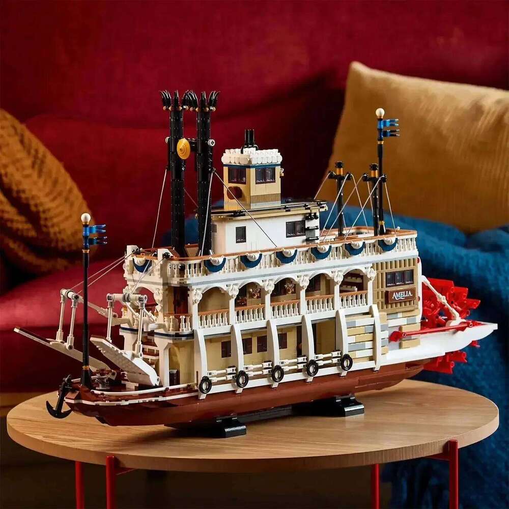 4090PCS River Steamboat Ship Model Building Blocks Boat MOC Construction Bricks Home Decoration Toy Gift For Children Adult Z260305