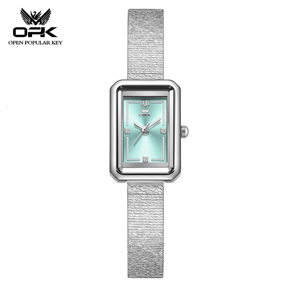 New OPK brand watch, fashionable small square, small and exquisite, high-end feel, women's waterproof quartz luxury watch