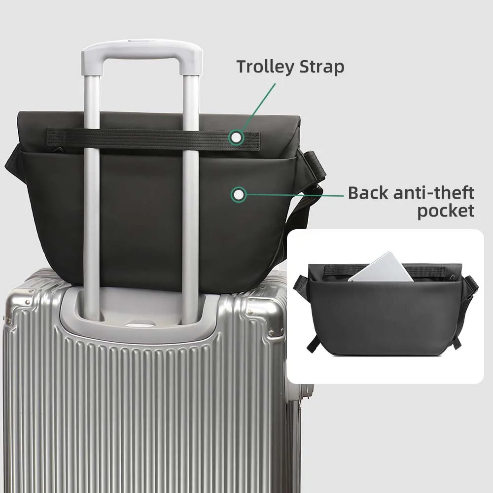 HK Water Repellent Messenger Bag Men Bags Casual Shoulder Crossbody Fit 11 inch Ipad Fashion Outdoor Cycling Side Male 260228