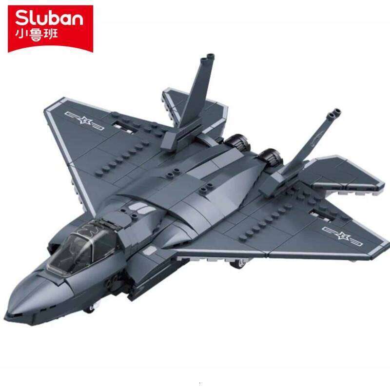 Sluban 335PCS Educational Building Blocks Set Air Force J35 Stealth Fighter Jet Model for Children Brick Children's Bricks Z260305