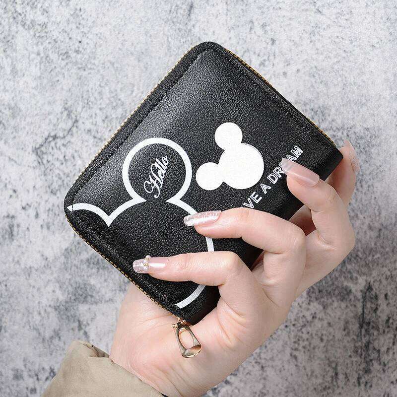 2024 new Japanese and Korean cute cartoon short wallet female mini large-capacity portable student zipper coin purse C260304