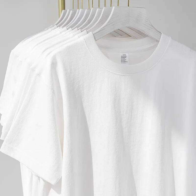 Short Sleeve T-shirt Men O Neck Tees Cotton Black White Solid Color Loose Fit Clothing Casual Sports Women's Top Tee Shirts 26H0306