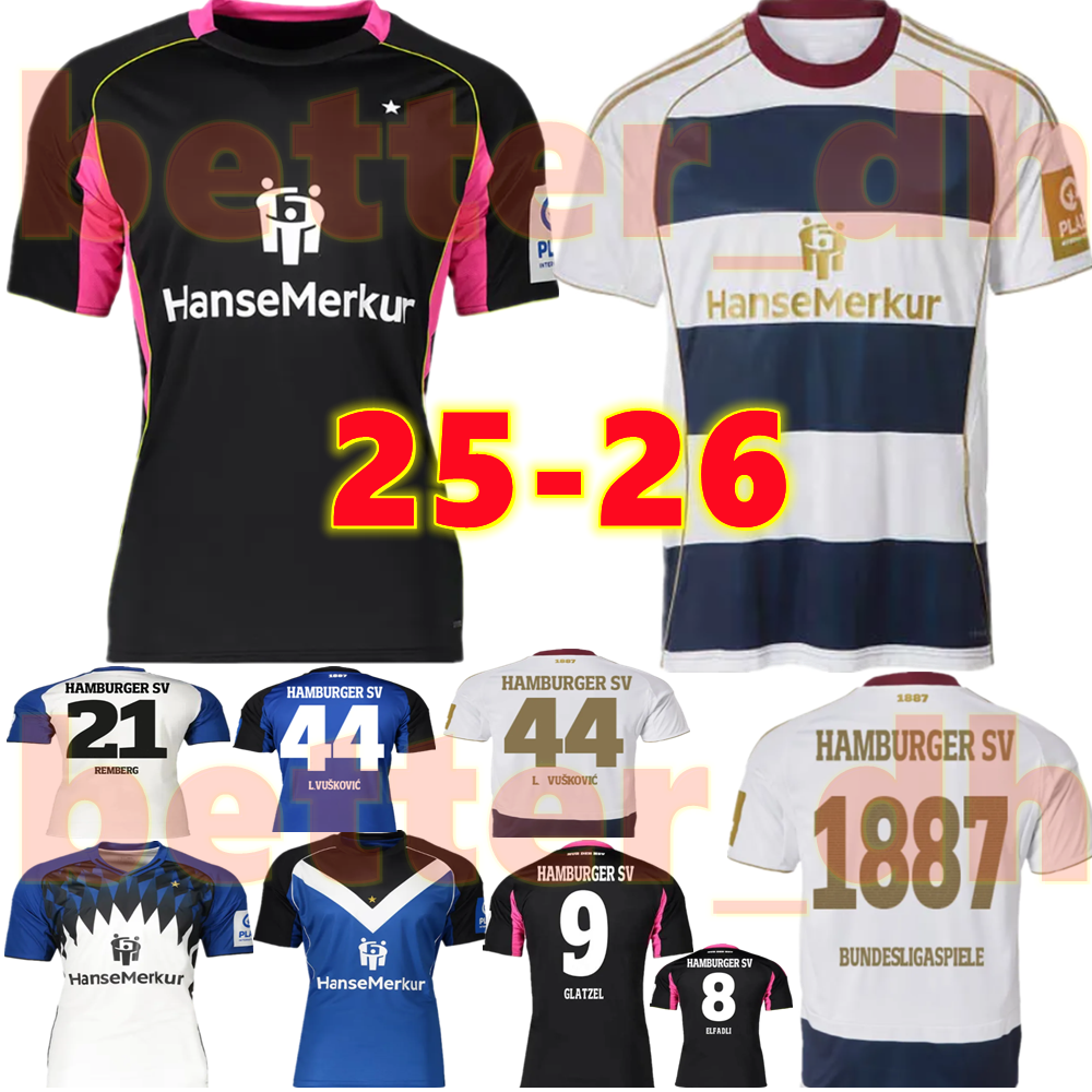 25 26 HamburgerS SV Soccer Jerseys Retro 83 84 Hamburg Home Football Shirts GLATZEL SELKE PHERAI ELFADLI DOMPE 2025 2026 HSV BALDE JATTA Men Uniforms Kids kits sets
