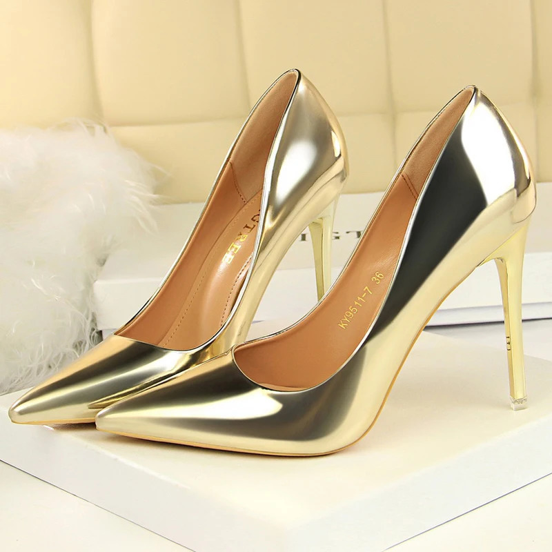 BIGTREE Shoes Classic Pumps Patent Leather Women Pumps Fashion Women Wedding Shoes High Heels Stiletto 105 Cm 75 Cm Lady Shoes 260306