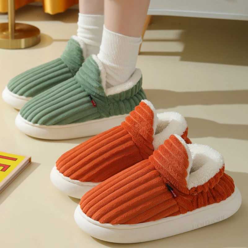 Evshine Soft Sole Slippers For Women Winter Fashion Women Fur Slippers Fuzzy Plush Men Slippers Warm Furry Women Cotton Shoes S260305