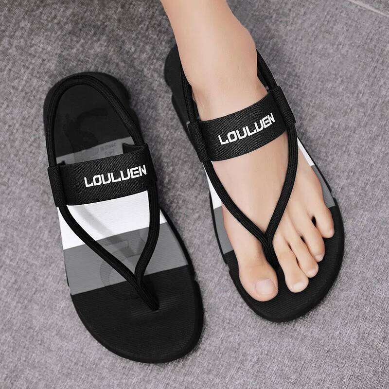 Litfun Summer Men's Flip Flops Casual Flat Sandals Outdoor Beach Shoes Fashion Designer Male Slippers Soft Non-slip Cloud Slides