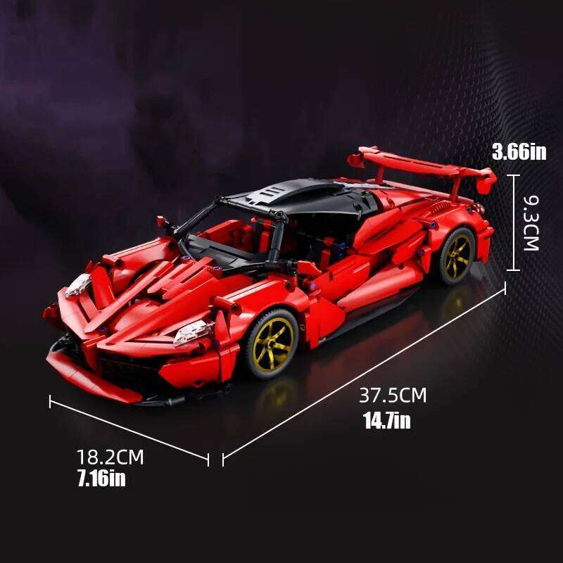 A classic red racing brick playset, perfect for tabletop bookshelf ornaments, and an ideal Christmas gift Z260306