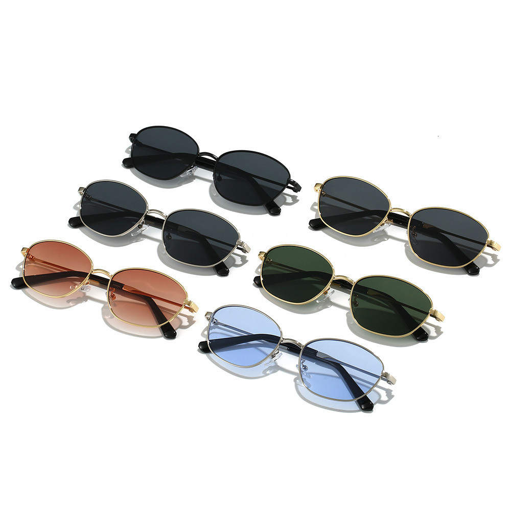 Free Shipping Eyewear's new European and American style metal frame cat-eye high-end sunglasses, UV protection, retro trendy driving sunglasses