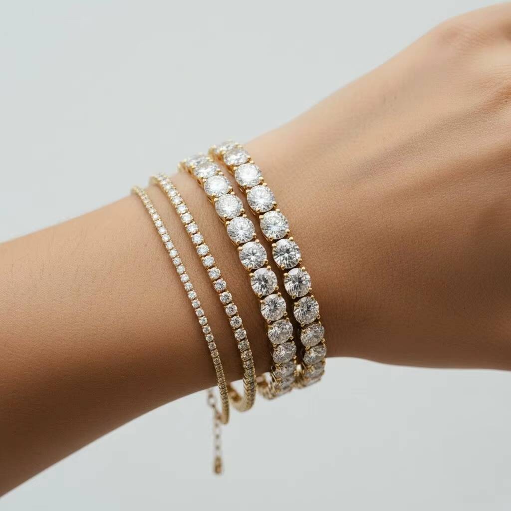 Custom IGI Certified Lab Grown Diamond Tennis Bracelet Chain 10K 14K 18K HPHT Cvd Diamond Bracelet for Women