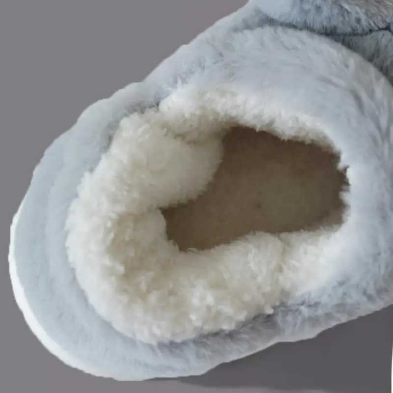 Women Indoor Cotton Slippers Cute Cartoon Dog Winter Warm Shoes Couples Home Floor Slides Anti-slip Female Male House Footwear S260305LHT9