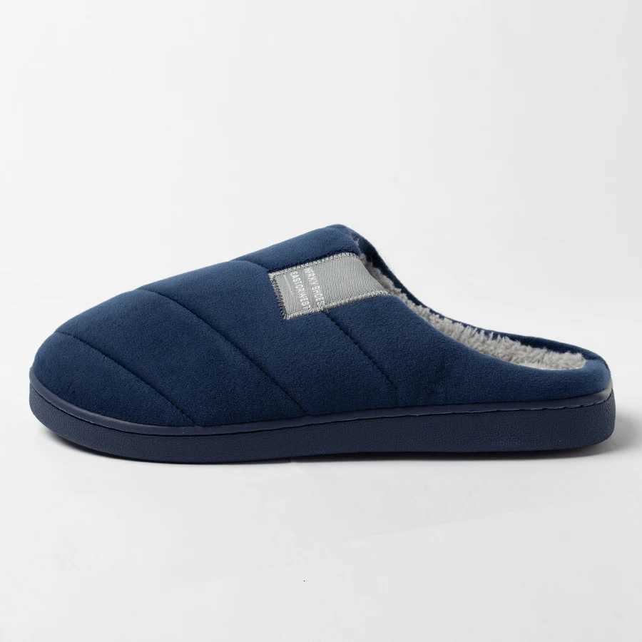 Large Size MenS Cotton Shones Winter Casual Warm Plush Women Men Special Indoor Slippers Couples Non-Slip Stripe Slide Slipper S260305