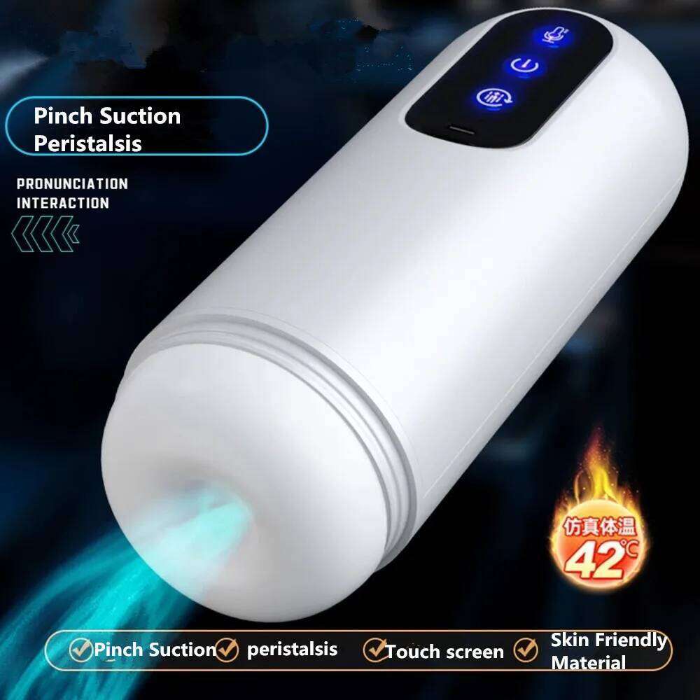 Male Masturbation Appliance Fully Automatic Electric Airplane Mug Adult Toys Dildo Retractable Rotating Sex Machine W260305