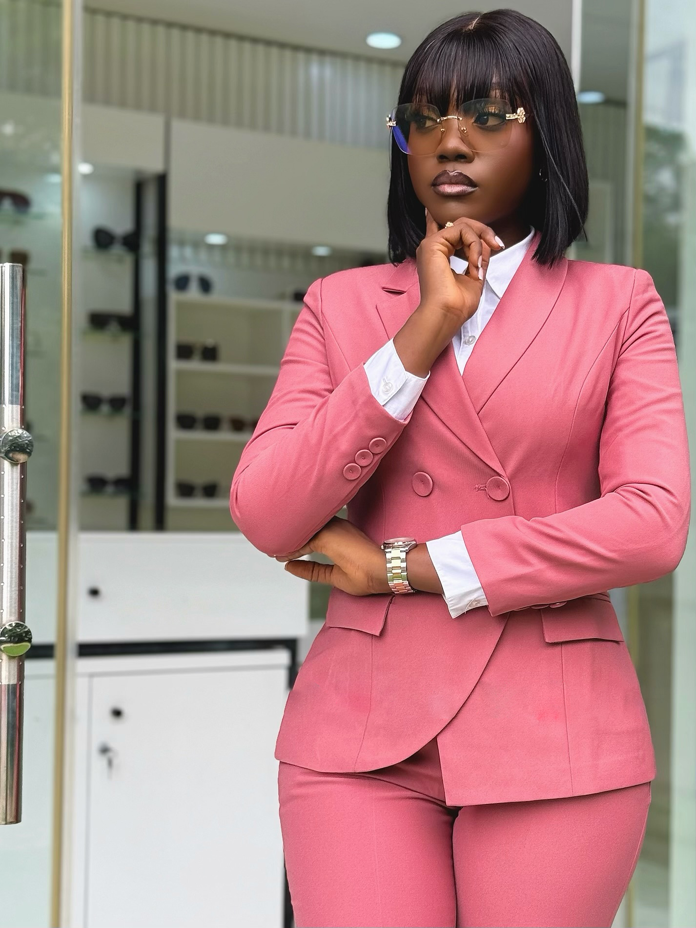 Women's Prom Dresses Suit Gowns Elegant Sheer Lapel Jacket Coat and Pants Suit For Female Satin 2 Pieces Suit Customized W41