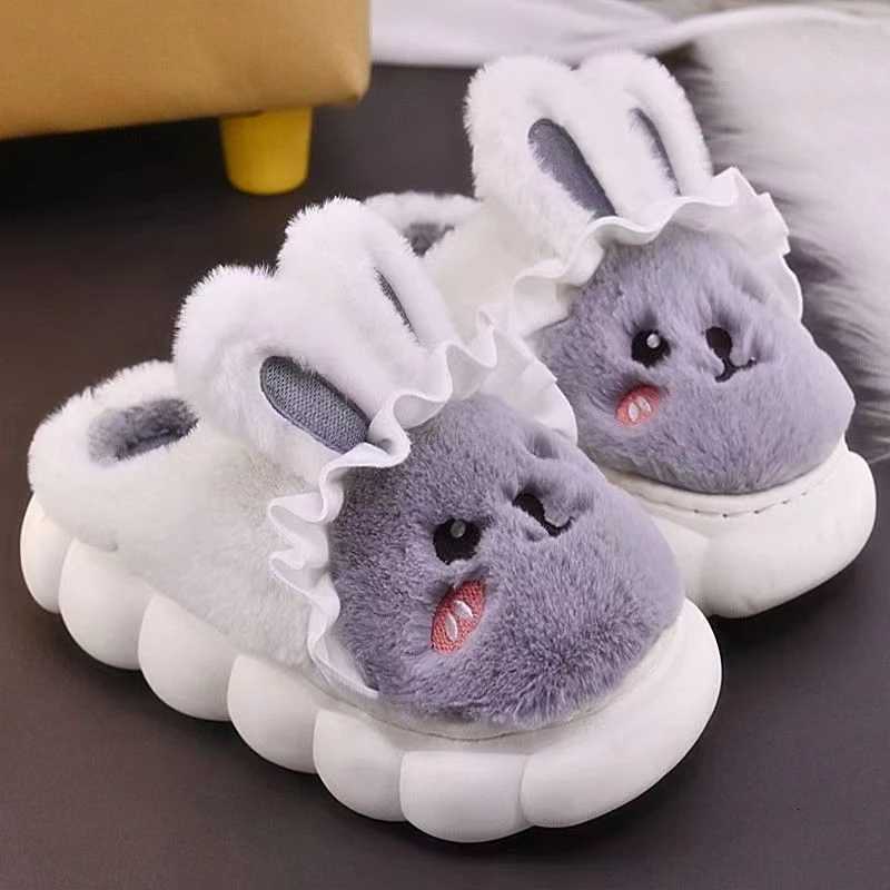 2025 New Boys Girls Warm Slippers Winter New Cartoon Animal Cotton Slippers Non Slip Comfortable Soft Sole Plush Cotton Shoes S260305