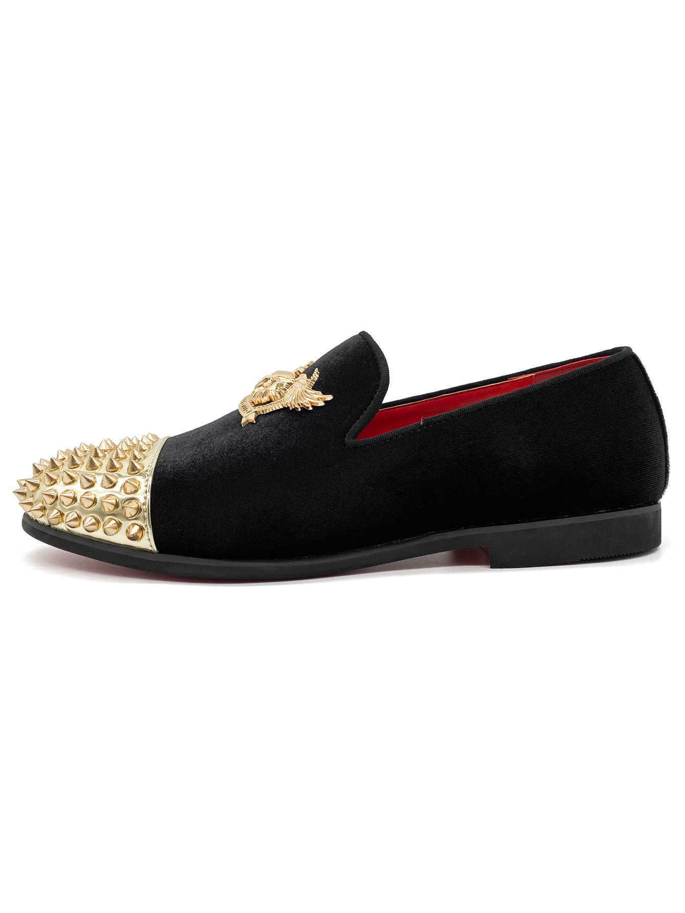 Nxy Brand Diamond-studded Splicing Designer gold Loafers In Loafer Interior Shoes Toe Smooth Upper Business Shoes Waxed Finishing Dress Shoes
