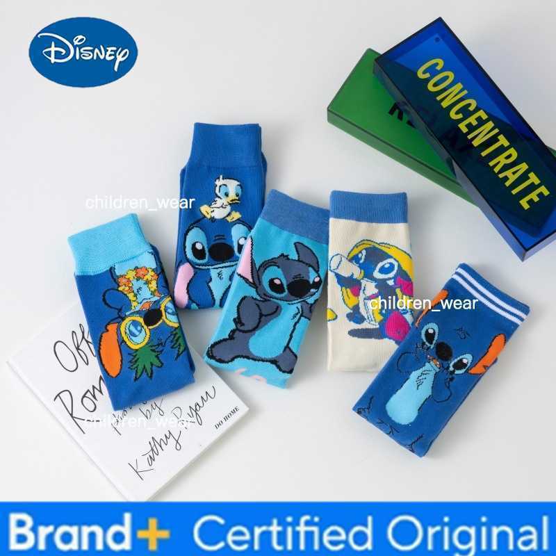 Disney Cute Stitch Cartoon Calf Socks Four Seasons Socks Home Furnishings Men Women Childrens Birthday Gifts Toys Couple Socks H260306