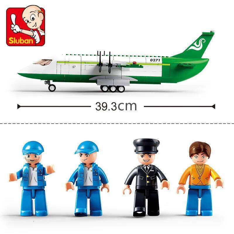 DIY Creative Aeroplane Aviation Airport Modern Plane Bus Cargo Aircraft Airplane Build Block Toy Educational Toys for Children Z260305