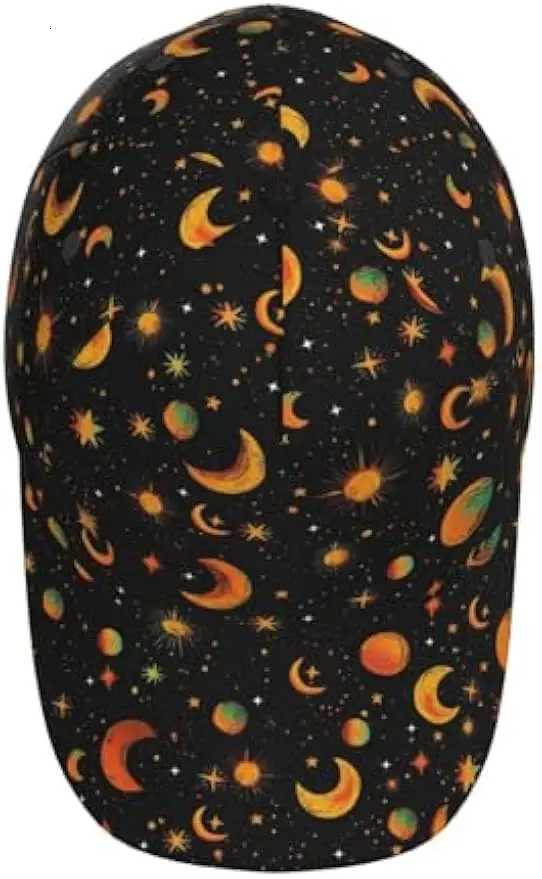 Vibrant Space Theme Celestial Gothic Bat Baseball Cap Adjustable Snapback Hat Breathable Trucker Sport Hats for Women Men S260306