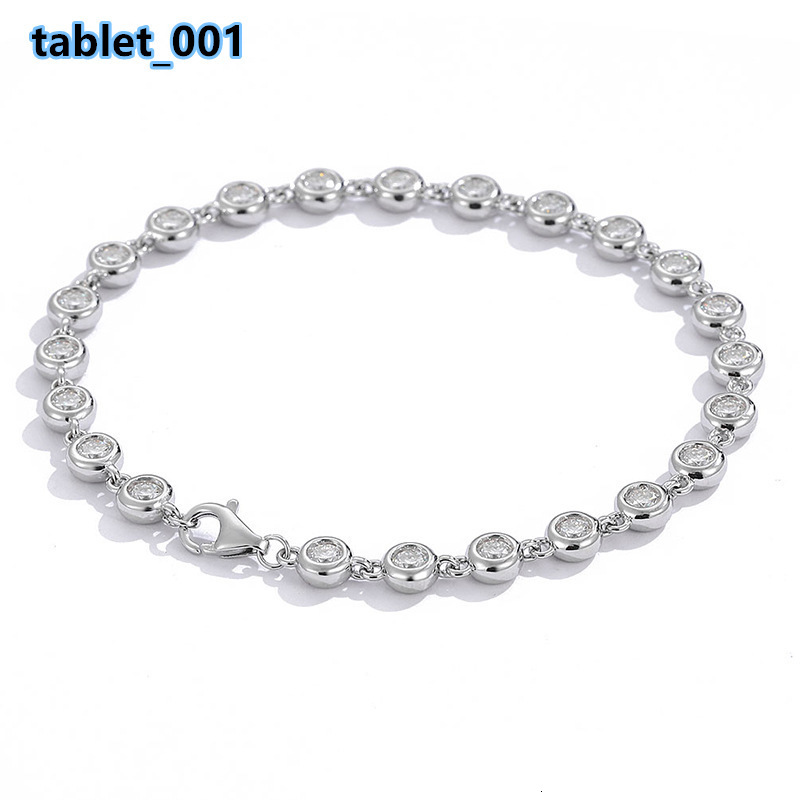 925 Sterling Silver Gold Plated Bubble Moissanite Bracelet Minimalist Design with Sparkling Stones Perfect Gift for Women