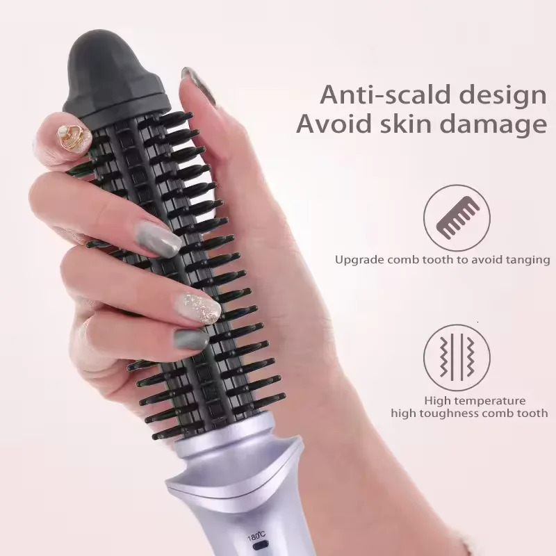 High Quality Hair Curler Electrical PTC Heating Portable Curling Iron Rotating Automatic Hair Curler comb 260305