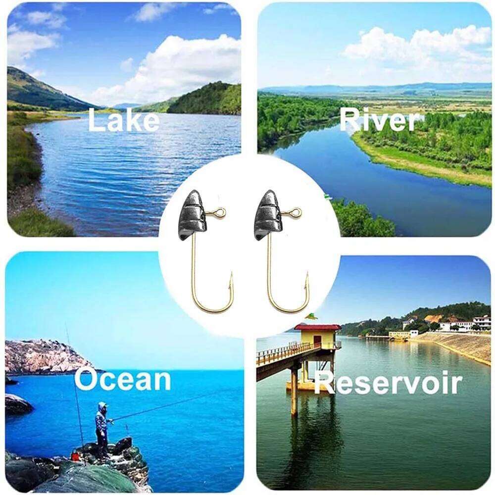 10pcs/lot Micro Jig Head 1.4g-5g Ice Hook Mini Crank Fishhook Soft Lure Fishing Accessories S260305