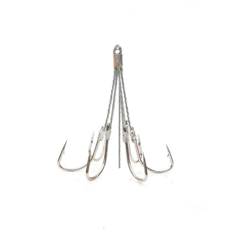 5/6/8 Claw High Carbon Steel Treble Hooks Super Sharp Grappling Hook Fishing Gear Tackle Fishhook S260305