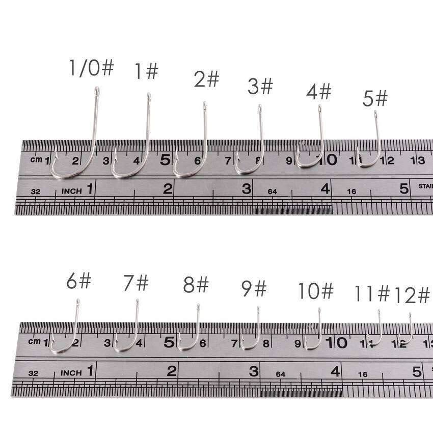 100pcs Saltwater Hook White Color Single Hooks Jig Head Crank Barbed Fishhook Set Kit High Strengt Fishing Tackle Box S260305