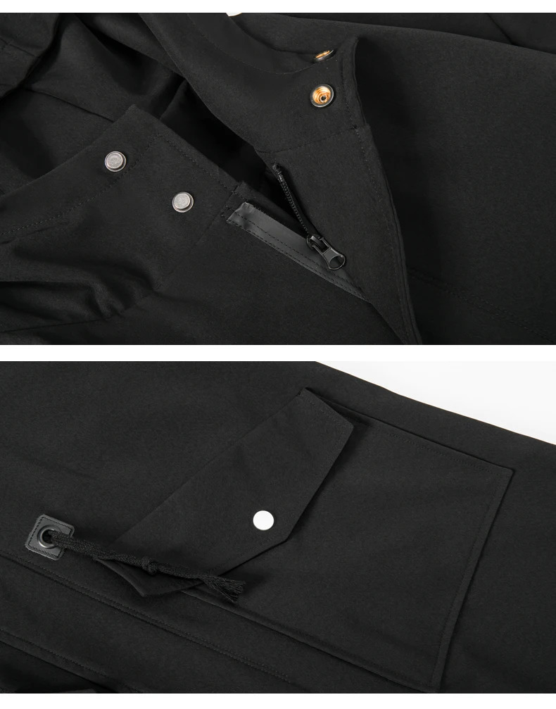 Trench Coat Mens Fashion Army green Overcoat Men Casual Windbreaker Solid Long Male Autumn Homme BlackKhakiArmy 260302