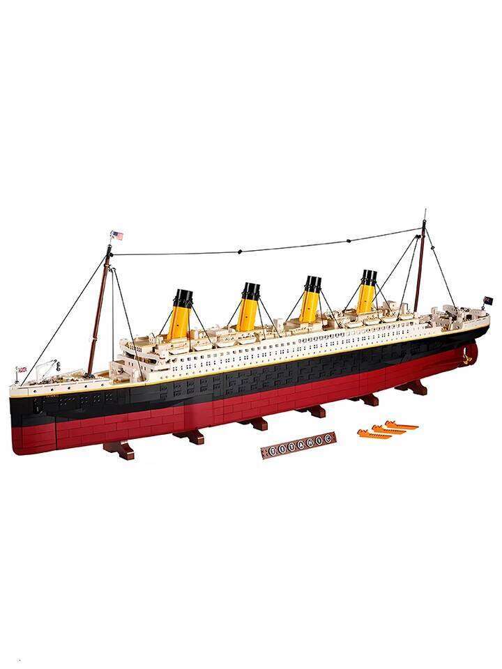 Chinese 8998Titanic Building Blocks Giant Ship 10000 Particle Adult High Difficulty 1.35-meter-long Toy Boy Gift Z260306